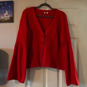 Preowned Anthropologie Bell-Sleeve Cardigan - XL